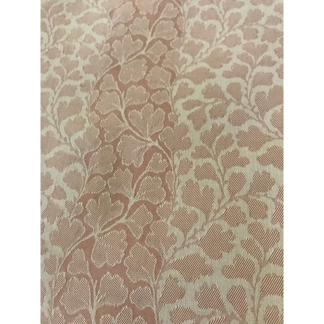1980s 4 1/2 Yards of Cowtan and Tout Cotton in Ginkgo Leaf Pattern Cantaloupe Fabric For Sale - Image 5 of 10