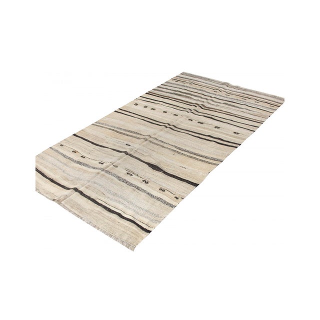 Mid-Century Modern Vintage Modern Turkish Kilim Rug - 5`7" X 13`0" For Sale - Image 3 of 6