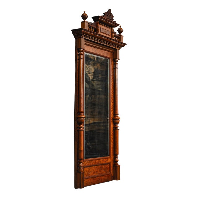 Gründerzeit Wall Mirror in Walnut, Late 19th Century For Sale