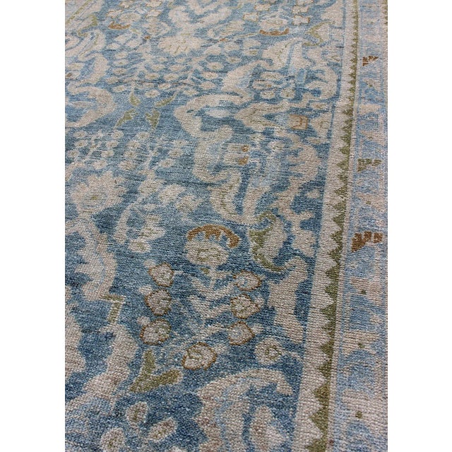 Early 20th Century Antique Persian Malayer Runner With All-Over Design in Blue and Hints of Olive For Sale In Atlanta - Image 6 of 10