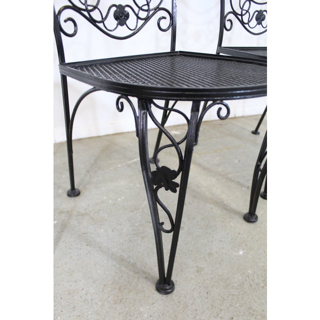 Vintage Meadowcraft Dogwood Wrought Iron Patio Dining Side Chairs Set Of 4 Chairish
