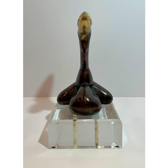 Bronze Sculpture Female on Acrylic Base For Sale - Image 11 of 11