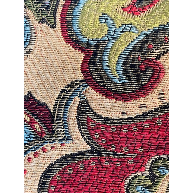 1960s Gorgeous Pair of Colourful Brocade Pillows Fortuny Style For Sale - Image 5 of 5
