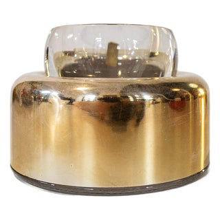 Crystal and Silver-Plated Metal Ashtray Model Biglia by Joe Colombo for Arnolfo Di Cambio, 1968 For Sale