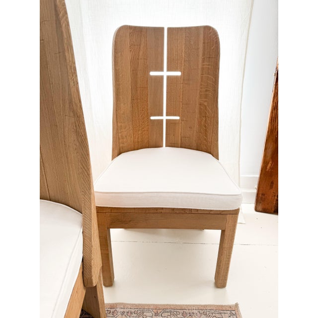 Restoration Hardware Monastic Solid Oak Dining Chairs - Set of 4 For Sale - Image 10 of 12