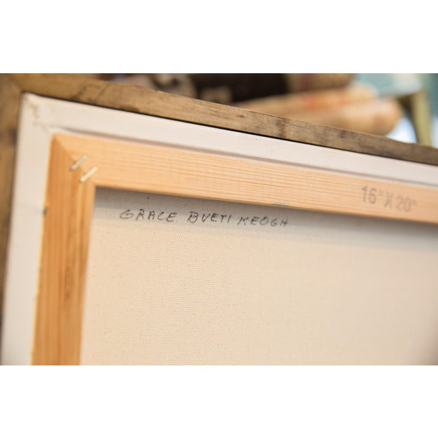 :: Oil on canvas painting by Chappaqua, NY artist Grace B. Keogh. Signed by artist and in a handmade wooden frame. Newly...