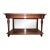 63" Vintage Mahogany Marble Top Console Table With Twisted Legs & Lower Shelf For Sale