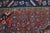 Late 20th Century Vintage Hand Woven Geometric Floral Medallion Red & Blue Area Rug Mat 4 X 6' For Sale - Image 5 of 13
