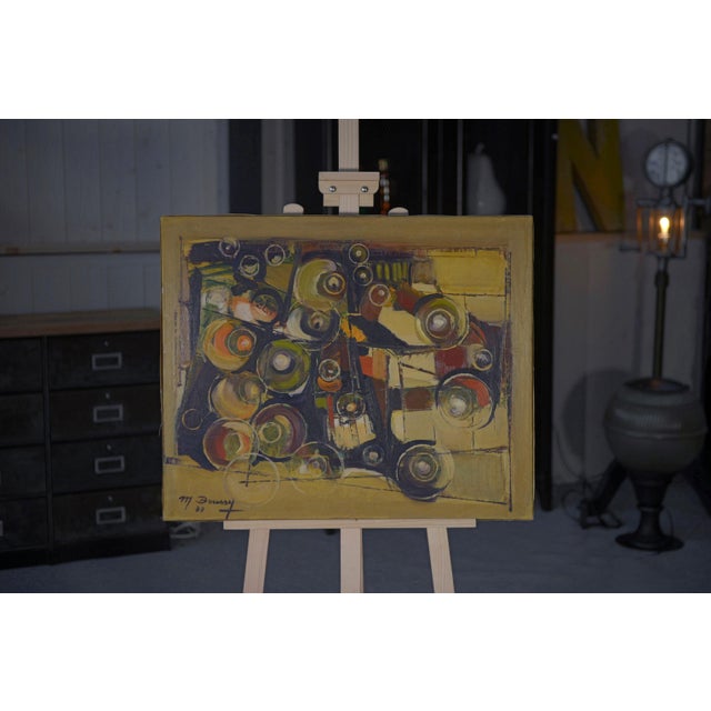 Boussy, Abstract Composition, 1977, Canvas Painting For Sale - Image 10 of 10