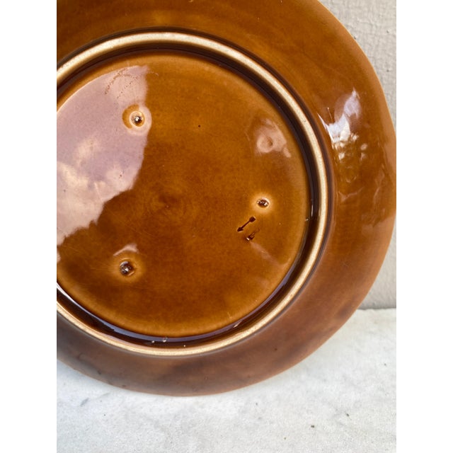 Ceramic 19th Century French Majolica Strawberries Plate Luneville For Sale - Image 7 of 7