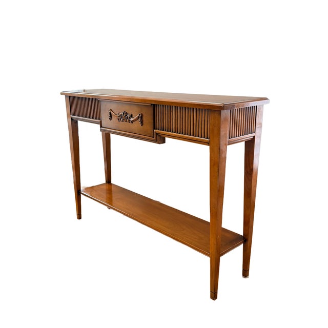 Mid 20th Century Italian Mid-Century Console Table With Reeded Detail For Sale - Image 5 of 12