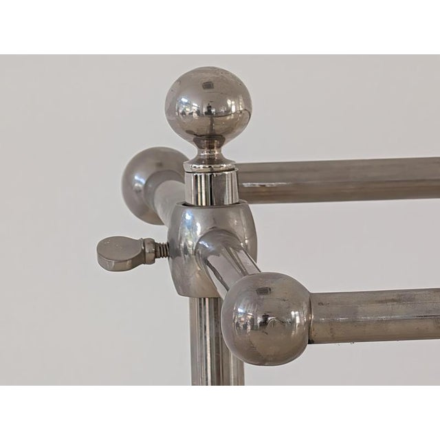 Art Deco Towel Rack in Nickel-Plating For Sale - Image 12 of 14