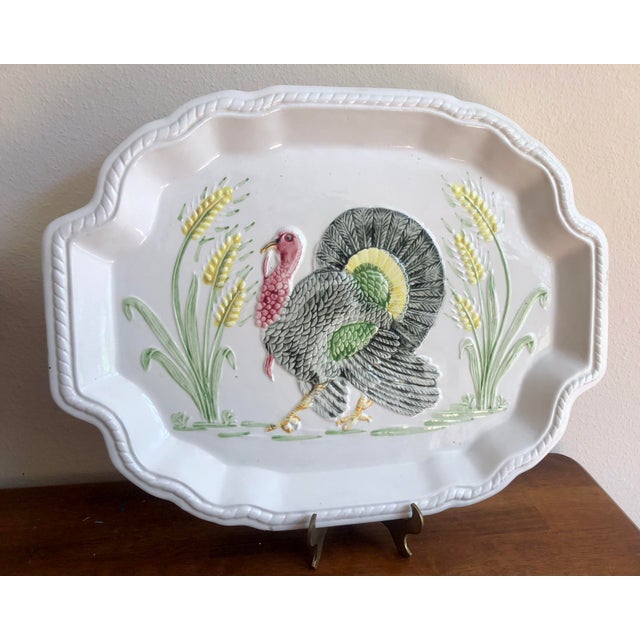 Ceramic California Pottery Turkey Platter Thanksgiving For Sale - Image 7 of 15