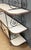 Maison Jansen Style Iron Brass & White Glass Bakers Rack with Cabinet, 1950s For Sale - Image 16 of 18