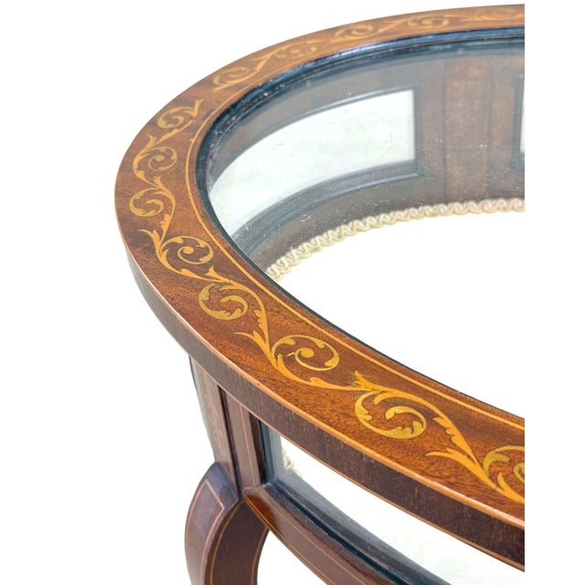 19th Century Mahogany Oval Bijouterie Display Table, 1890 For Sale - Image 4 of 14