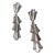 Diamond-Esque Crystal Dangle Earrings Art Deco Style, Pair For Sale