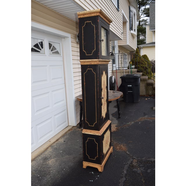 Vintage Eddy West Furniture Wooden Grandfather Clock French Countryside