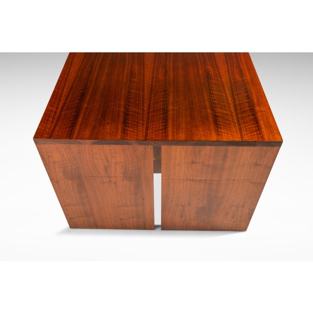 Brown Substantial 6 Foot MCM Modernist Handmade Minimalist Custom-Made Studio / Gallery Dining Table in Walnut, Usa, C. 1980s For Sale - Image 8 of 18