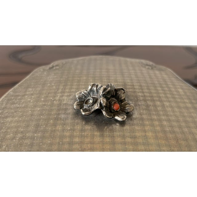 Art Nouveau 800 Silver Jewel Box with Vermeil Interior, Germany, 1890s For Sale - Image 3 of 17
