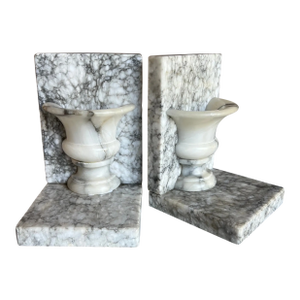 Vintage Italian Marble Bookends, Mid- Century