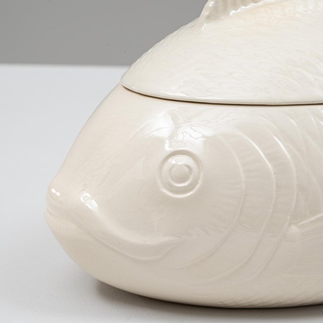 Off-white 20th Century French Special Edition Porcelain Tureen With Lid For Sale - Image 8 of 18