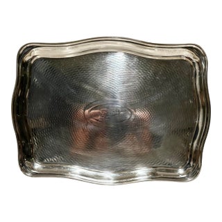 Vintage Classic and Elegant Silver Plated Serving Tray, 12” X 16” For Sale