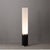 Mid-Century Modern 1980s Tambo Cylindro, 29" Accent Table Lamp, Black Oak, Satin Nickel, Frosted Acrylic, Dimmer Switch For Sale - Image 3 of 8