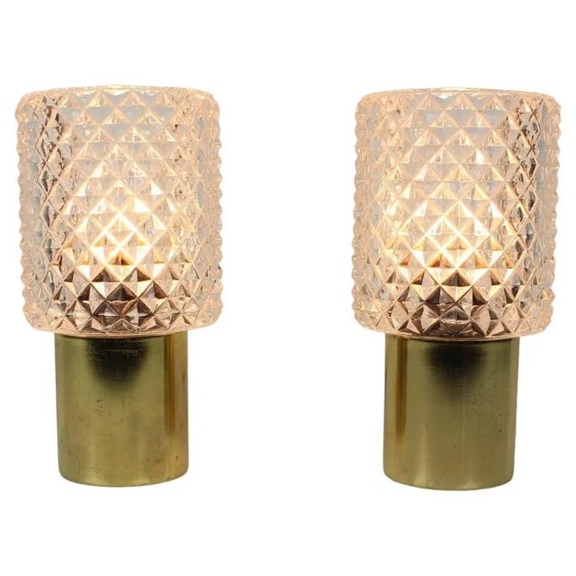 Gold Table Lamps from Kamenický Šenov, 1970s, Set of 2 For Sale - Image 8 of 8