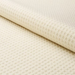 SAMPLE - Schumacher Walden Wool Texture Fabric In Ivory For Sale