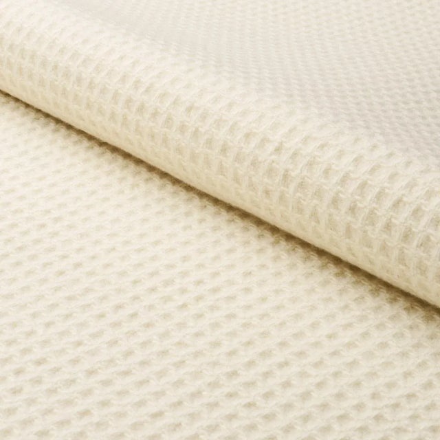 SAMPLE - Schumacher Walden Wool Texture Fabric In Ivory For Sale