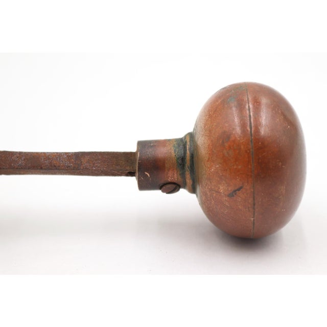 Mid 20th Century Pair of Vintage 2 In. Plain Round Brass Passage Door Knobs For Sale - Image 5 of 9