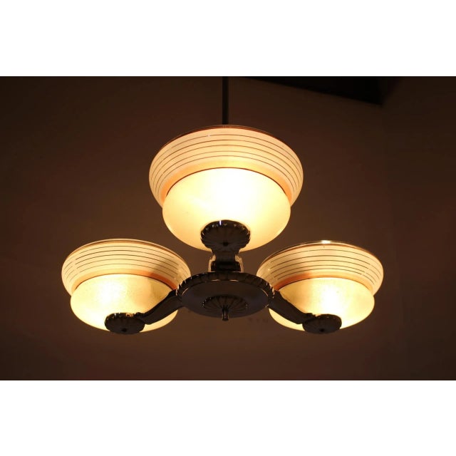 Large Mid-Century Modern Pendant Lamp from Zukov, 1950s For Sale - Image 10 of 13