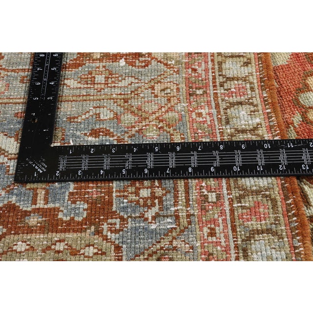 Textile Antique Persian Heriz Rug, 11'07 X 11'01 For Sale - Image 7 of 10