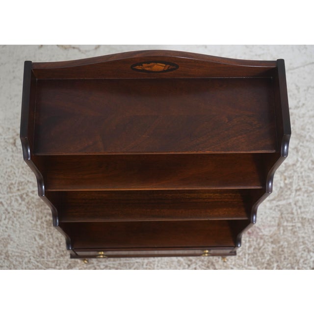 Madison Square 1 Drawer Inlaid Mahogany Bookcase For Sale In Philadelphia - Image 6 of 15
