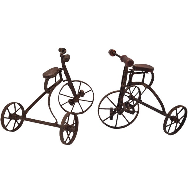 Vintage Miniature Metal Tricycles, 1970s, Set of 2 For Sale - Image 12 of 12