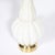 Off-white Pair of Mid-Century Modern Hand-Blown Murano Fluted Off White Glass Table Lamps For Sale - Image 8 of 16