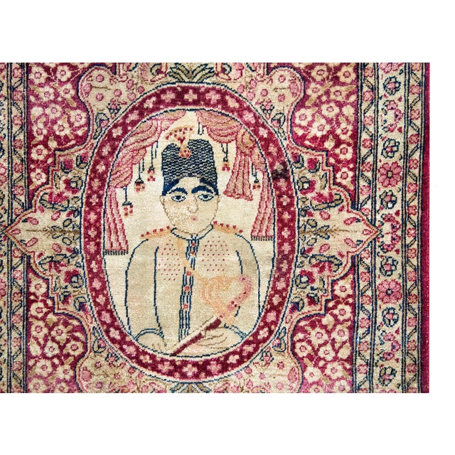 Early 20th Century Persian Pictorial Lavar Kirman Rug For Sale - Image 9 of 15