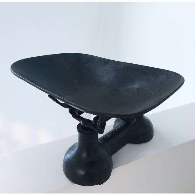 English Vintage English Black Heavy Cast Iron Scale and Brass Weights - 3 Pieces For Sale - Image 3 of 10