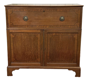19th Century English Mahogany Secretary Chest of Drawers, 1890s