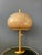 Large Vintage Space Age Brass and Acrylic Glass Mushroom Table Lamp For Sale - Image 9 of 13