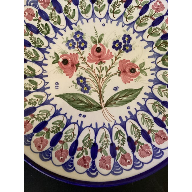 Beautiful use Floral Platter Signed Cb and Mb 11 1/4” Iznik Turkish style