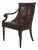 Theodore Alexander Regency Style Double Cane Back Leather Seat Chair For Sale