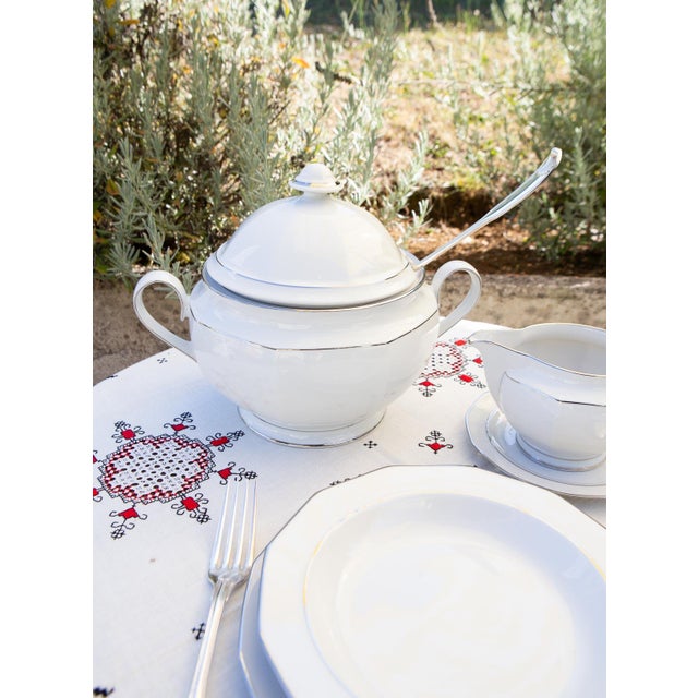 German Heirloom Platinum Dinner Service for 12 from Winteling Bavaria, 1960s, Set of 57 For Sale - Image 9 of 13