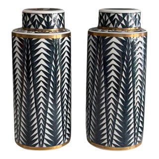 Currey & Co Tea Canister Pair For Sale