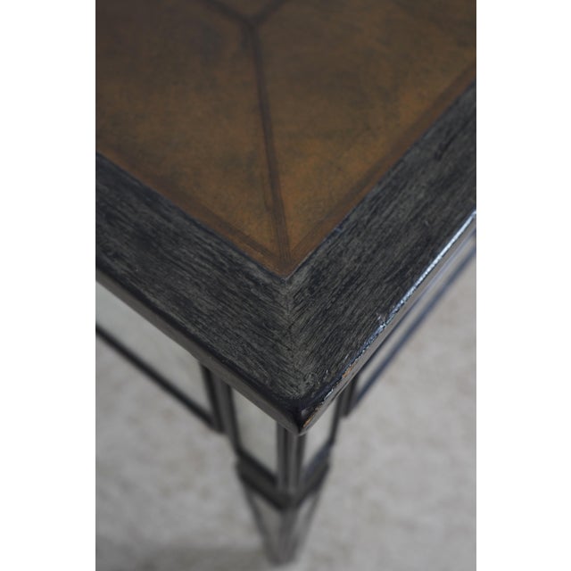 Theodore Alexander Louis XVI Mirrored Leather Top Writing Desk For Sale - Image 10 of 18