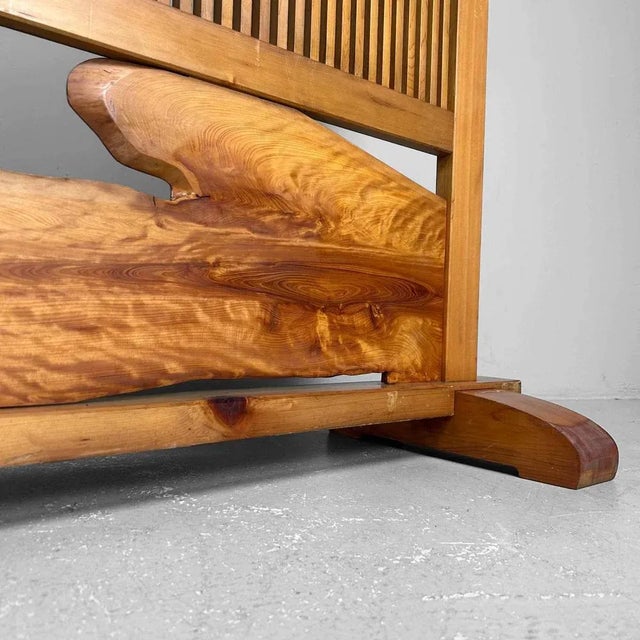 Vintage Japanese Wooden Screen Room Divider, Tategu Fittings, 1960s For Sale - Image 6 of 10