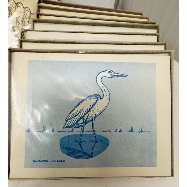 Paper Huge Collection 440 Vintage Bill Futhey Fine Art Notecards | Florida Coastal & Nature Series | Reseller Wholesale Lot | Shells, Birds, Boats & Golf For Sale - Image 7 of 16