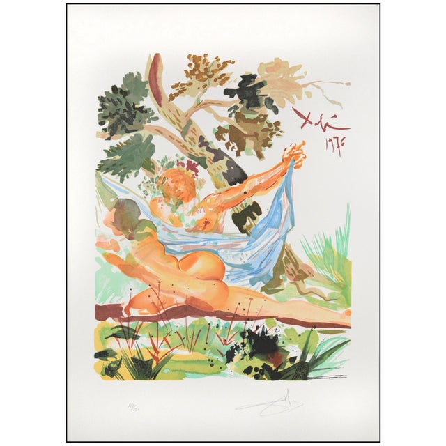 The artwork here, "Plate O, From L'Art D'Aimer", is a wonderful depiction of surreal image of two human figures my a pond,...