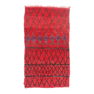 Vintage Boujad Boucherouite Moroccan Rug, 03'02 X 05'06 For Sale