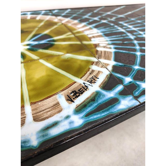 1960s Vintage Art Tile Ceramic Coffee Table by Juliette Belarti for Belarti, 1960s For Sale - Image 5 of 6